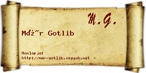 Már Gotlib névjegykártya